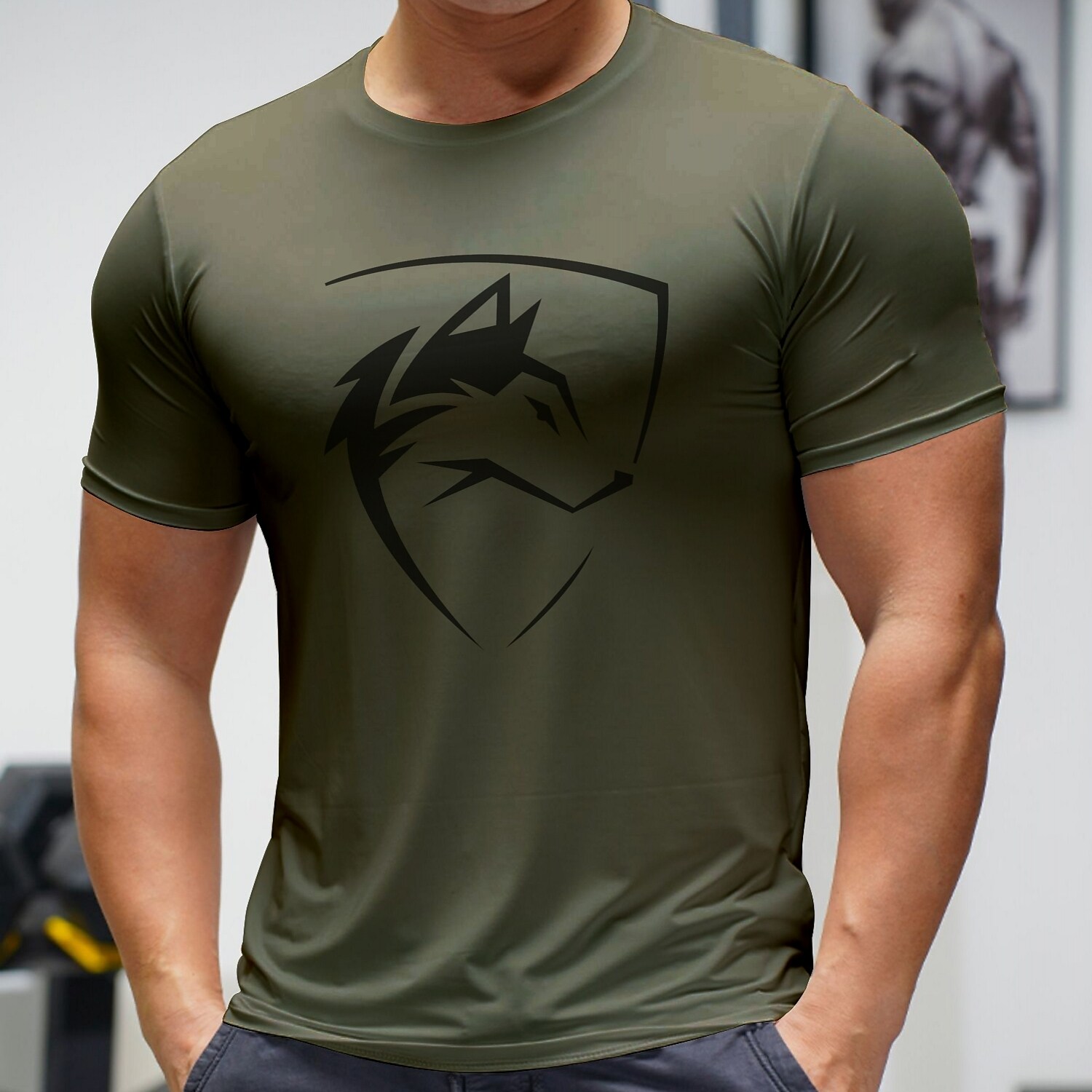 Men's Workout Running Shirt Short Sleeve Tee Athletic Athleisure Breathable Moisture Wicking Soft Fitness Gym Sportswear 