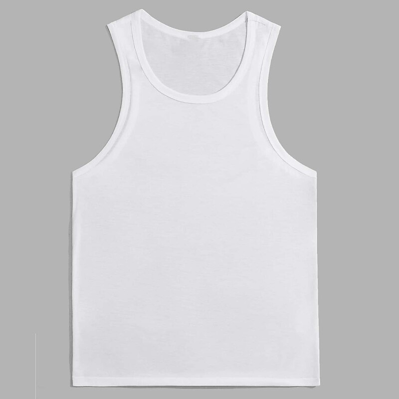 Men's Tank Top Sleeveless Shirt Plain U Neck Sports & Outdoor Vacation Sleeveless Fashion Sport Vest Top