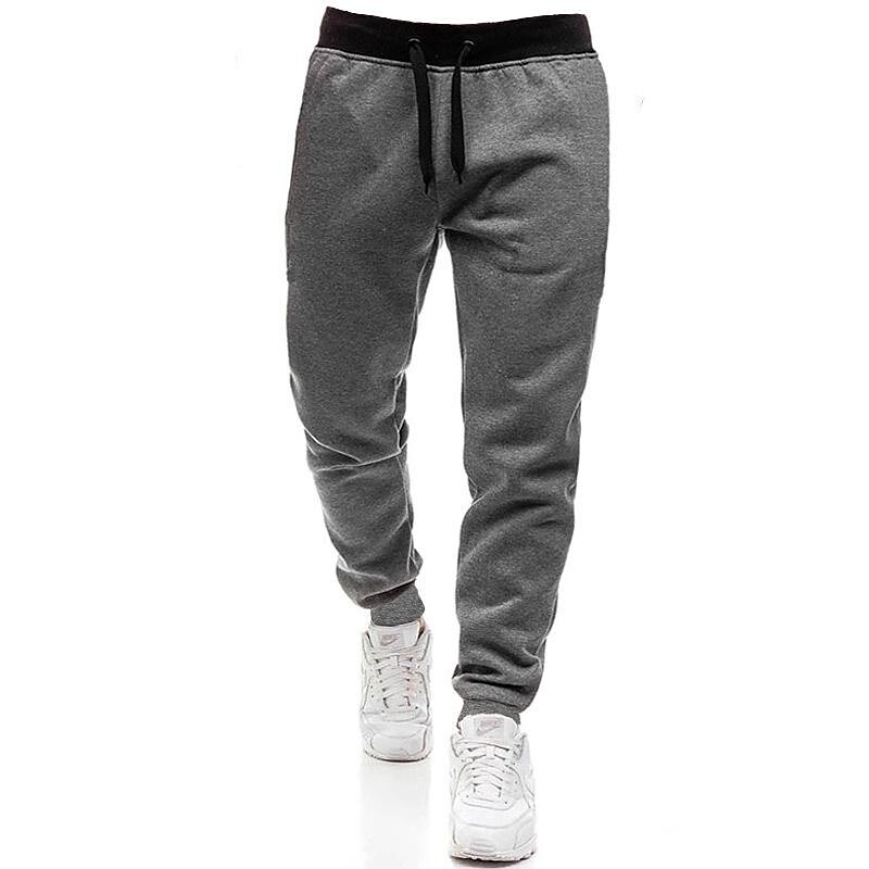 Men's Casual Solid Color Loose Fitness Elastic Waist Sweatpants