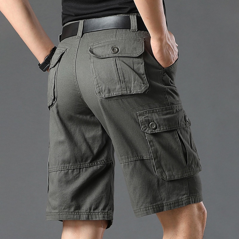 Men's Cargo Hiking Shorts Pocket Plain Comfort Breathable Outdoor Daily Going out 100% Cotton Casual Shorts 