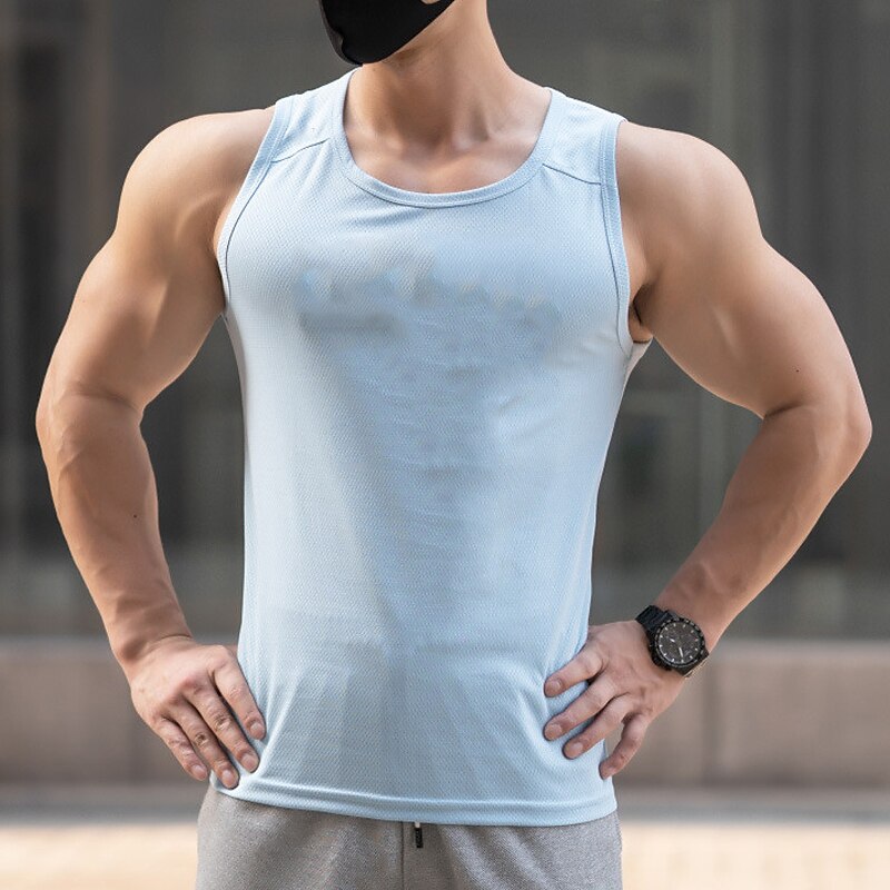 Men's Tank Top Sleeveless Shirt Plain Crew Neck Outdoor Going out Sleeveless Sport Muscle Vest Top