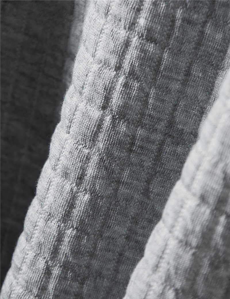 Men's T shirt Tee Waffle Shirt Tee Top Plain Crew Neck Street Vacation Long Sleeve Clothing Apparel Fashion Designer Basic Top