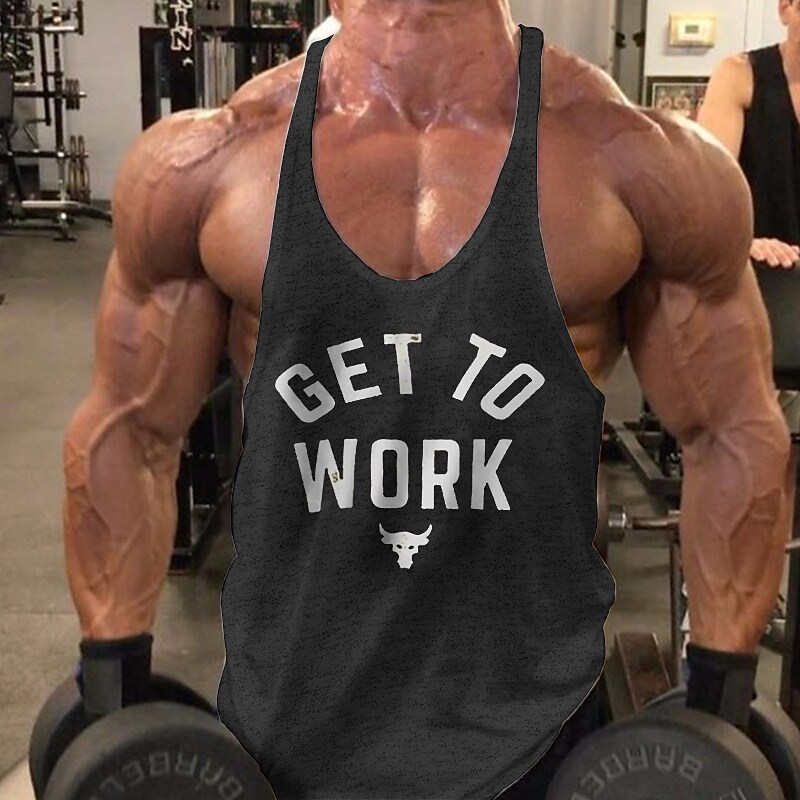 Men's Running Tank Top Gym Tank Top Sleeveless Athletic Breathable Moi