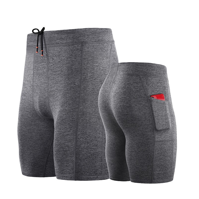 Men's Running Tight Compression Shorts Drawstring with Phone Pocket  Athletic Breathable Quick Dry Moisture Wicking Yoga Marathon Running Sportswear