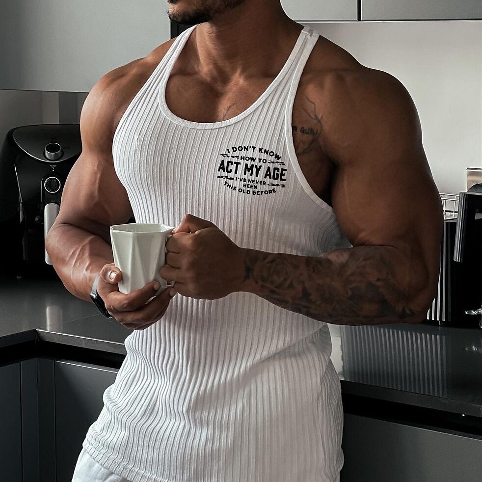 Men's Running Tank Top Sleeveless Vest / Gilet Athletic Breathable Soft Fitness Gym Workout Sportswear