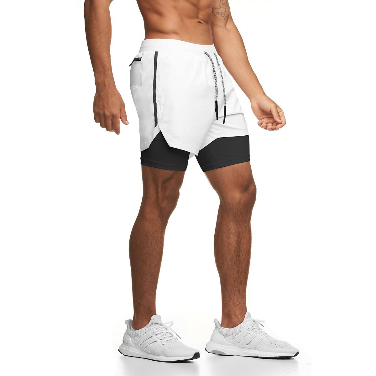 Men's Sports Shorts Outdoor Running Cycling Breathable Double-layer Shorts