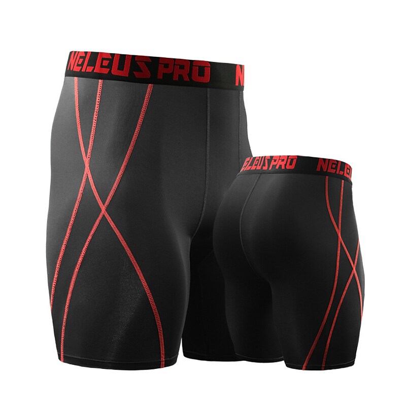 Men's Running Compression Shorts Bottoms Athletic Breathable Moisture Wicking Soft Yoga Fitness Gym Workout Sportswear 