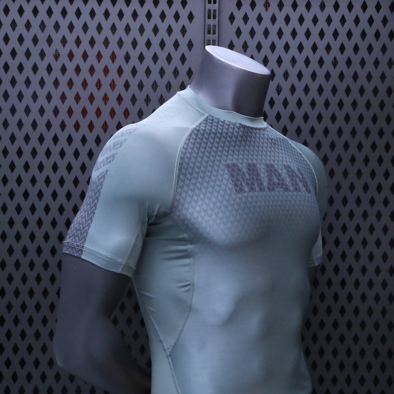 Men's Short Sleeve Athletic Breathable Quick Dry Moisture Wicking Gym 