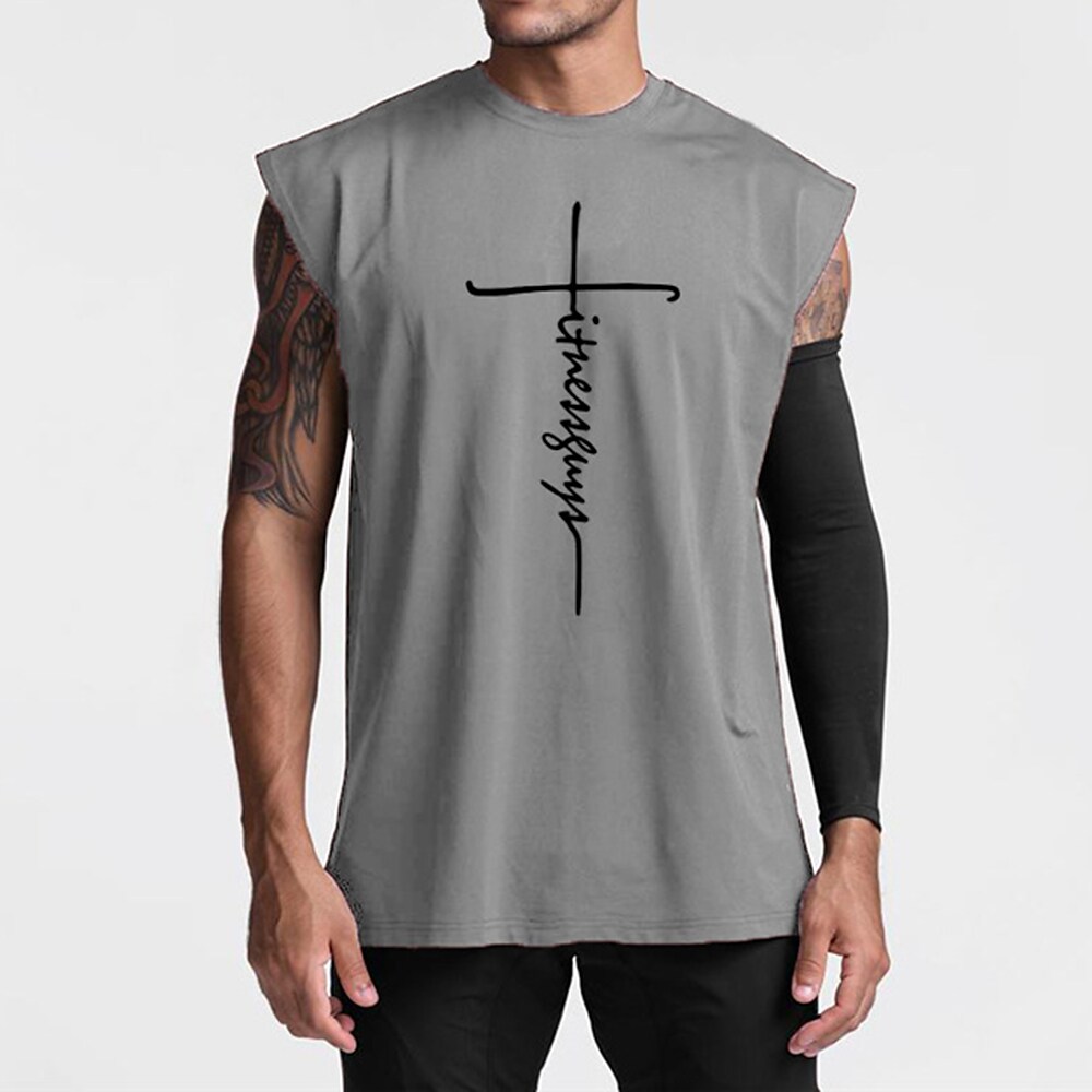 Men's Tank Top Running Sleeveless Vest / Gilet Athletic Breathable Soft Sweat wicking Fitness Running Jogging Sportswear