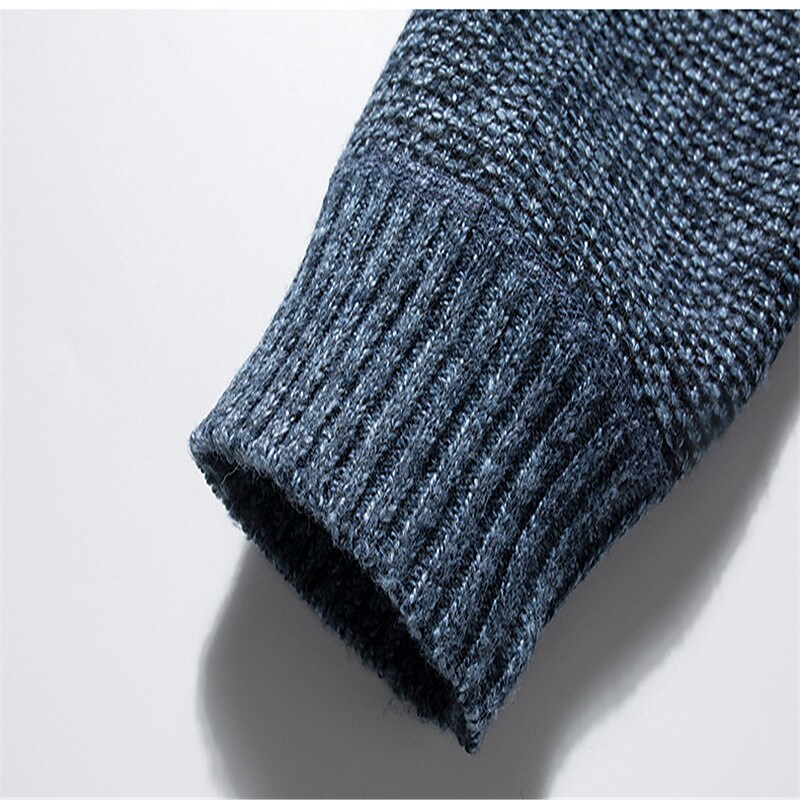 Men's Sweater Cardigan Sweater Zip Sweater Sweater Jacket Fleece Sweater Knit Zipper Color Block Stand Collar Stylish Holiday Clothing Apparel Winter Fall Black Burgundy XS S M