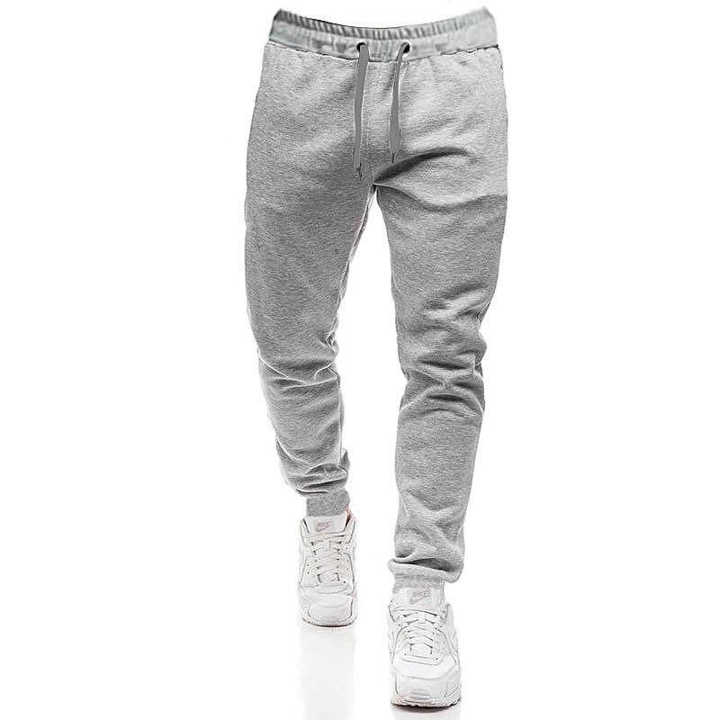 Men's Casual Solid Color Loose Fitness Elastic Waist Sweatpants