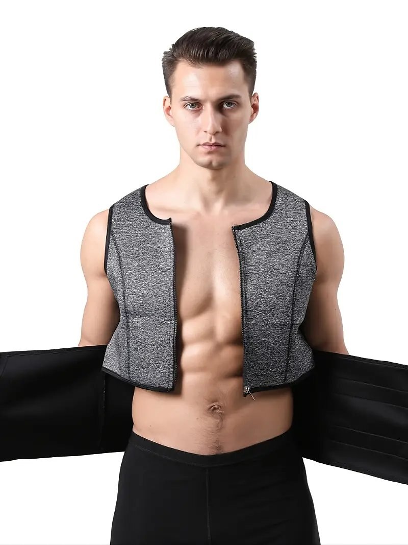 Sweat Waist Trainer Body Shaper Slimming Vest Training Adjustable Men's Women's Fitness Gym Workout Running Jogging Winter