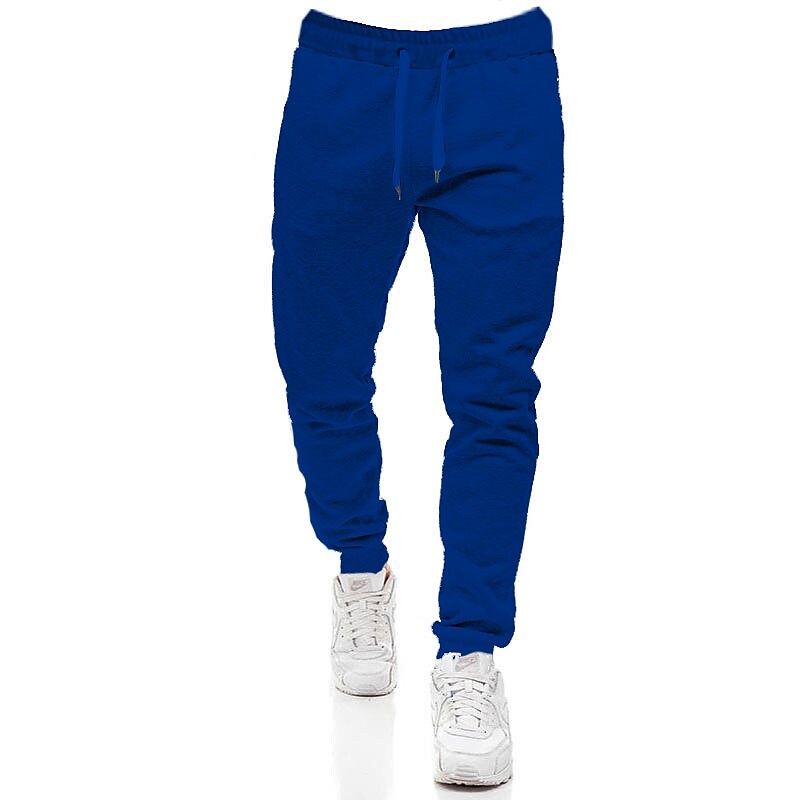 Men's Casual Solid Color Loose Fitness Elastic Waist Sweatpants
