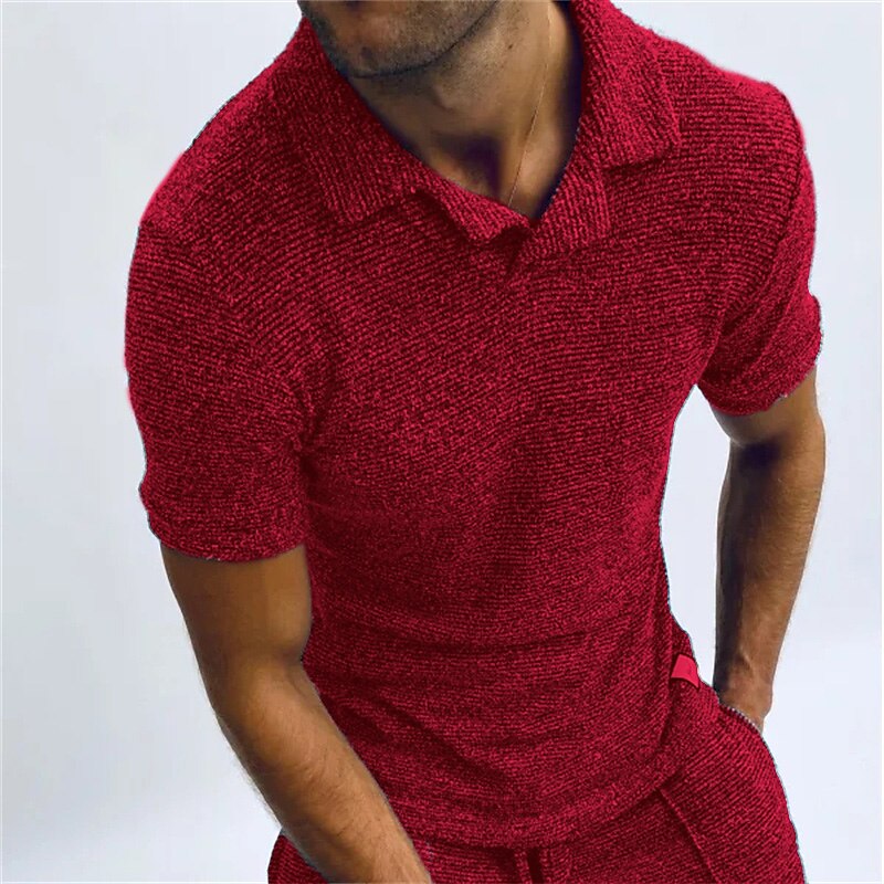 Men's Sport Polo Shirt Casual Cuban Collar Short Sleeve Fashion Basic Plain Quick Dry Summer  Polo