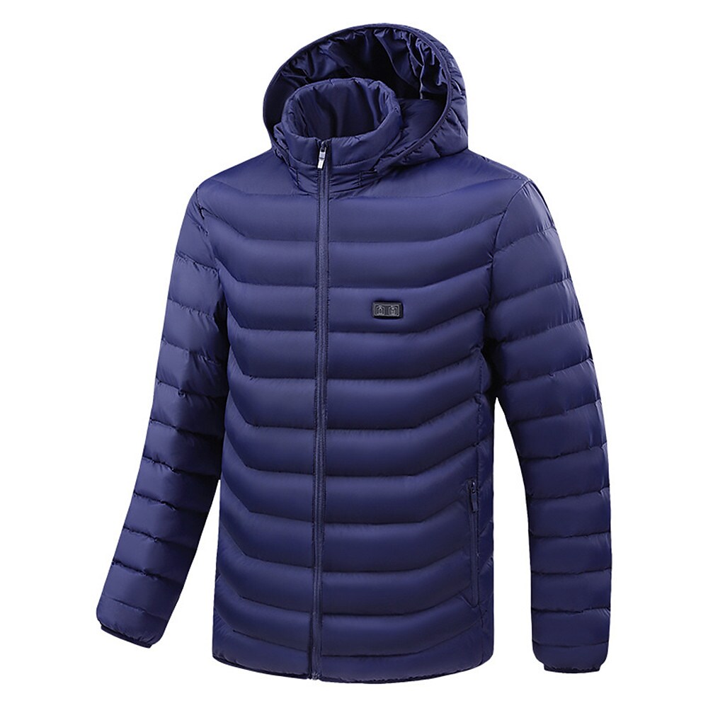 Men's Casual Solid Color Warm USB Power Heated Lightlight Coat