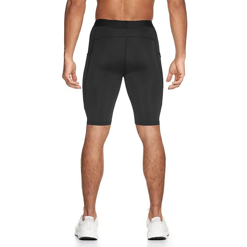 Men's Athletic Shorts Elastic Waist Solid Color Plain Comfort Breathab