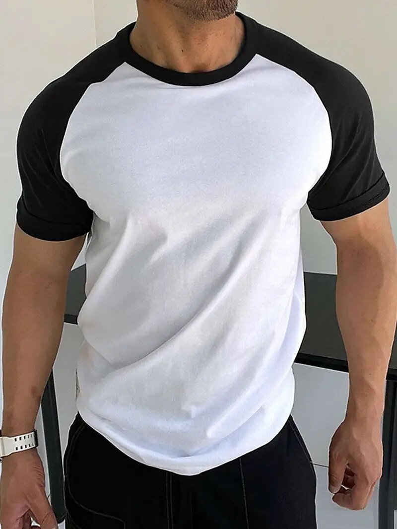 Men's Crew Neck Plain Sport Athleisure Top Short Sleeve Comfortable Casual Exercise & Fitness Workout Traveling Jogging T-shirt