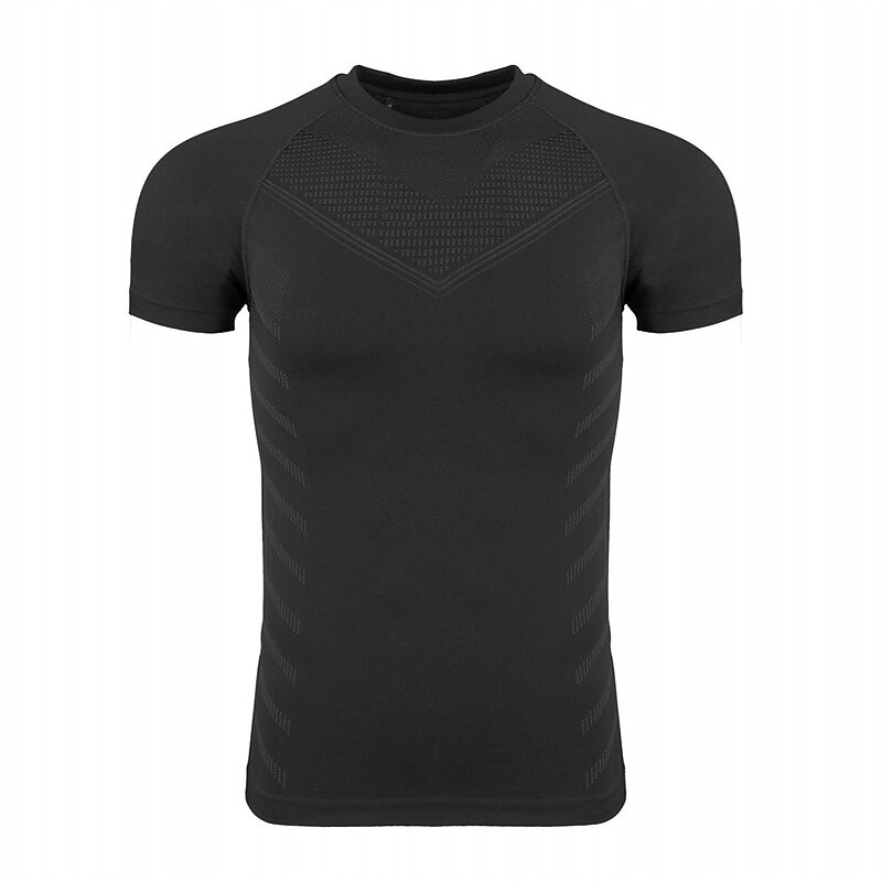 Men's Workout Running Shirt Short Sleeve Athletic Breathable Moisture Wicking Soft Fitness Gym Stripes  Sportswear 