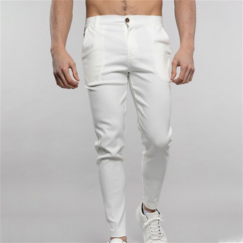 Men's Trousers Chinos Jogger Pants Pocket Straight Leg Plain Comfort Breathable Casual Streetwear 