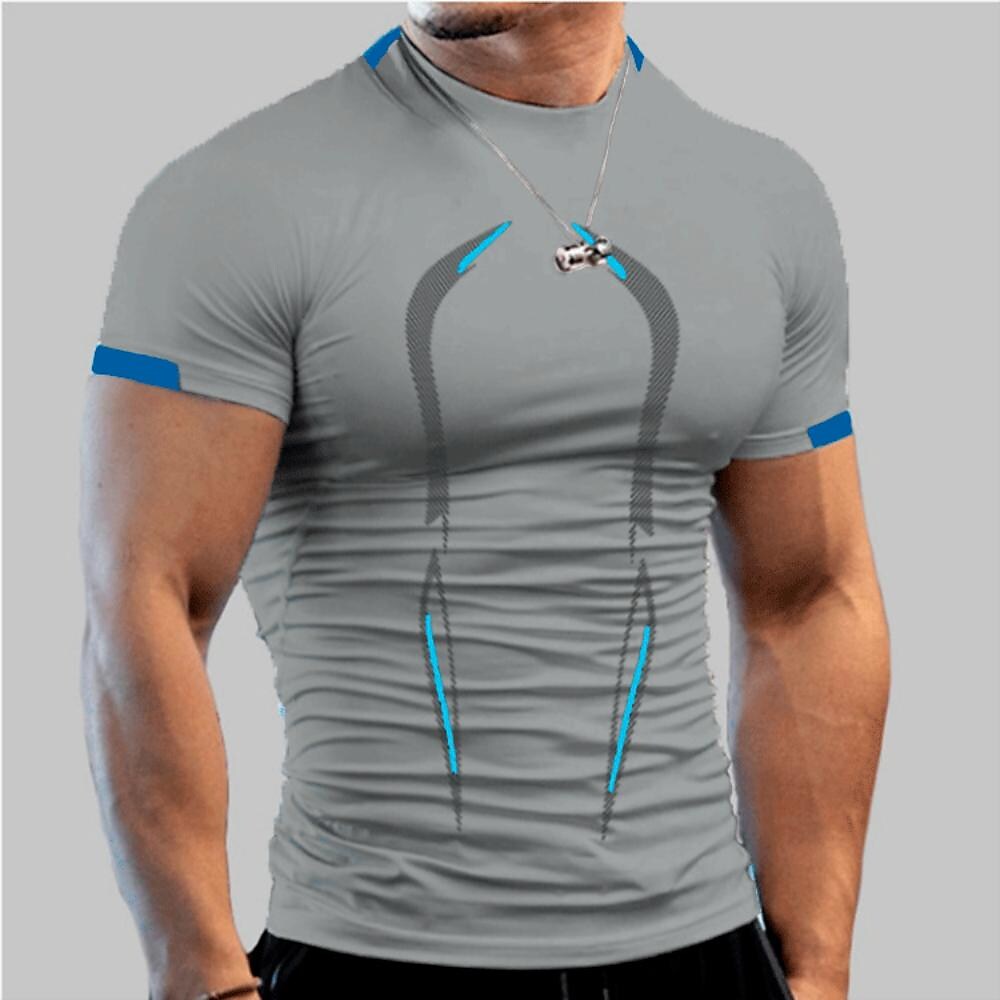 Men's Compression Shirt Short Sleeve Tee Tshirt Athletic Breathable Mo