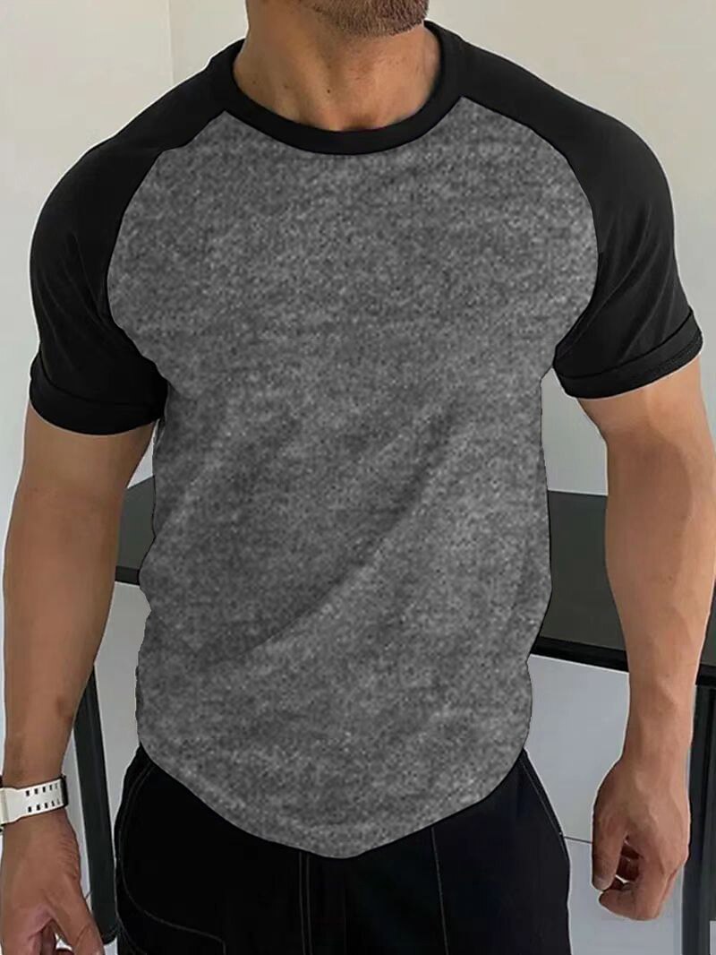 Men's Crew Neck Plain Sport Athleisure Top Short Sleeve Comfortable Casual Exercise & Fitness Workout Traveling Jogging T-shirt