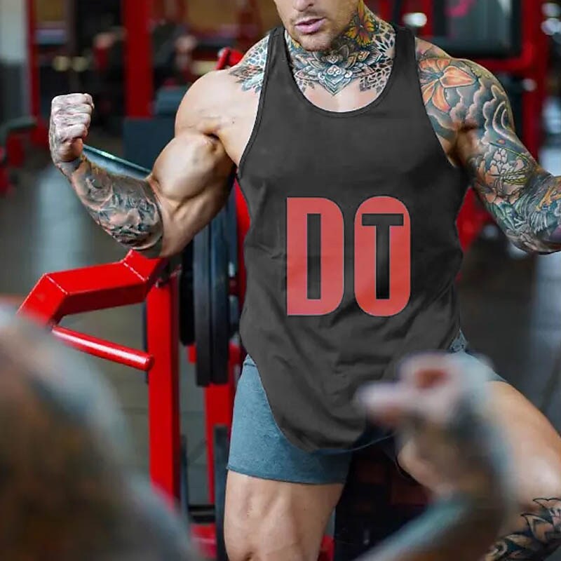 Men's Tank Top Vest Top Undershirt Sleeveless Shirt Muscle Shirt Lette