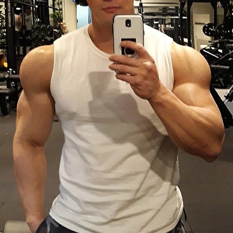 Men's Tank Top Vest Undershirt Sleeveless Shirt Solid Colored Crew Nec