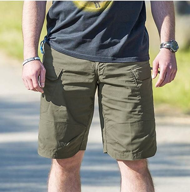 Men's Hiking Tactical Shorts Military Summer Outdoor Ripstop Breathable Quick Dry Lightweight Shorts Bottoms Knee Length Green Black Camping / Hiking / Caving