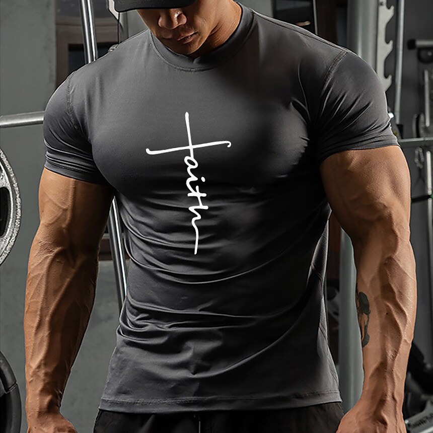Men's Compression Shirt Running Shirt Short Sleeve Base Layer Athletic