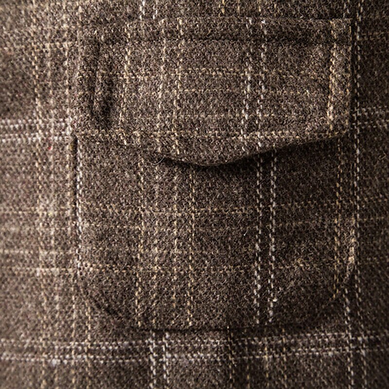 Men's Vest Waistcoat Comfortable Daily Wear Vacation Going out Single Breasted Lapel Vintage Basic Jacket Outerwear Plaid Button 