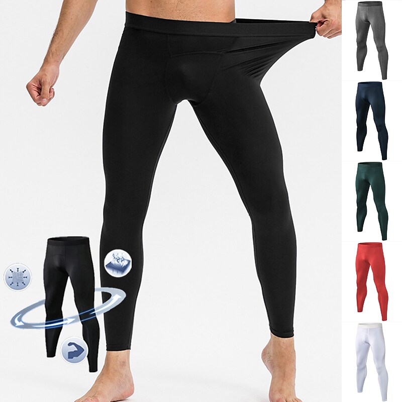 Men's Running Tights Leggings Base Layer Athletic Breathable Quick Dry Moisture Wicking Fitness Gym Workout Running Sportswear