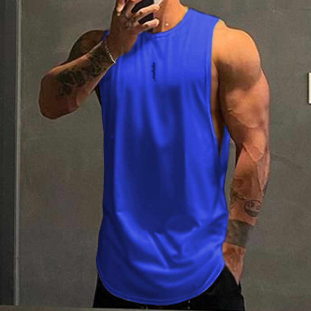 Men's Workout Running Tank Top Sleeveless Vest / Gilet Athletic Breathable Soft Sweat wicking Fitness  Sportswear
