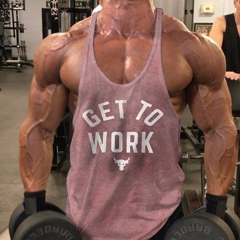 Men's Running Tank Top Gym Tank Top Sleeveless Athletic Breathable Moi