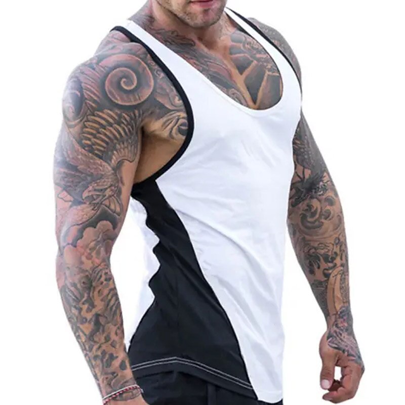 Men's Quick Dry Gym Vest Fitness Muscle T-shirt Fitness Fitness Fitness Fitness Sleeveless Tank Top