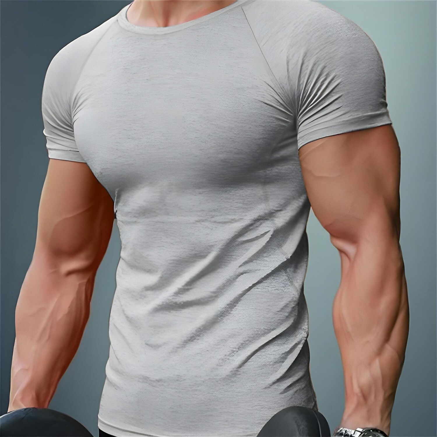 Men's T shirt Muscle Shirt Plain Crew Neck Casual Holiday Short Sleeve Clothing Apparel Cotton Sports Lightweight Top