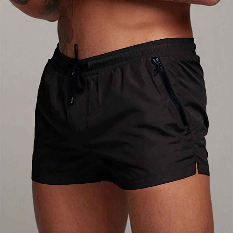 Men's Active Board Workout Running Shorts Pocket Drawstring Elastic Waist Solid Color Comfort Breathable Sportswear