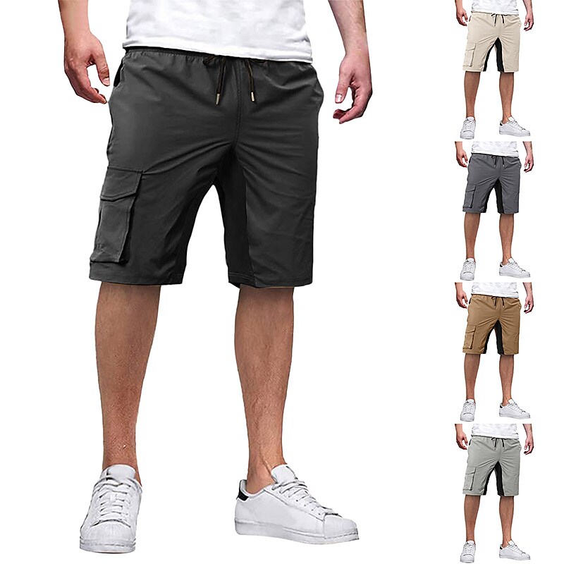 Men's Cargo Shorts Casual Shorts Pocket Plain Comfort Breathable Outdoor Daily Going out Casual Shorts 