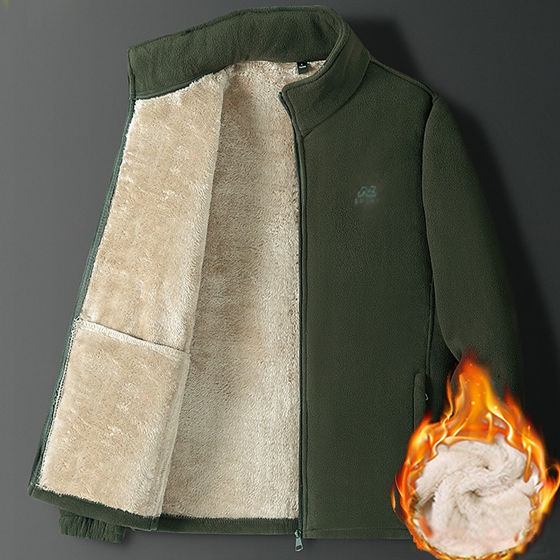 Men's Casual Lamb Velvet Thickening Polar Fleece Warm Jacket