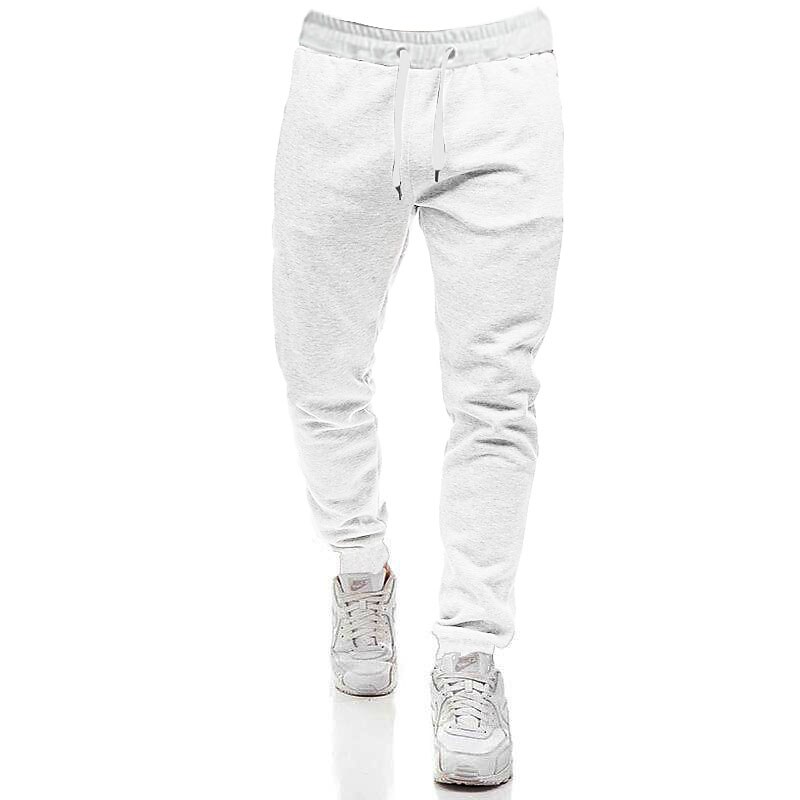 Men's Casual Solid Color Loose Fitness Elastic Waist Sweatpants