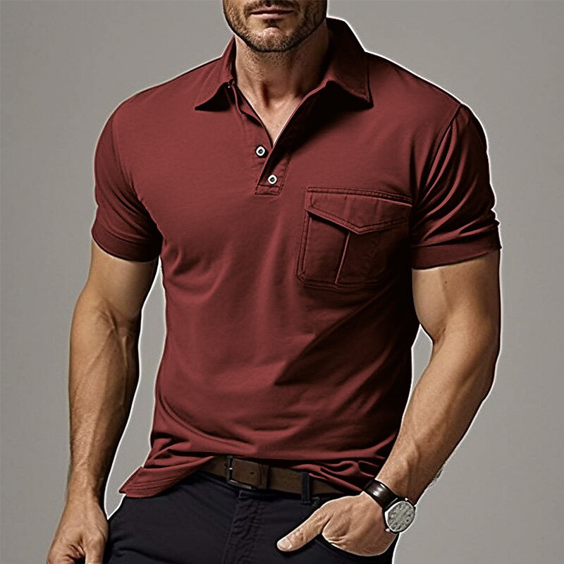 Men's Golf Outdoor Casual Fashion Holiday Comfortable Soft Short Sleeves Polo Shirt