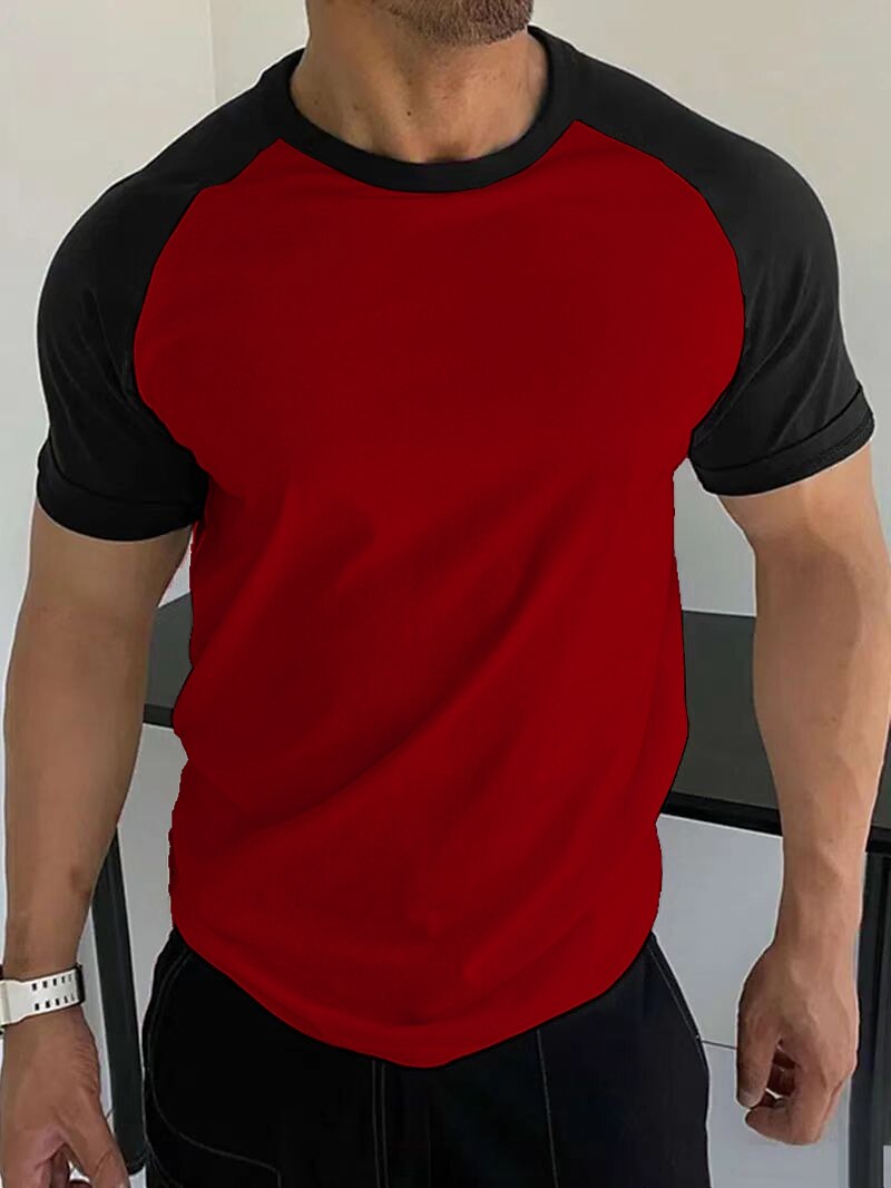 Men's Crew Neck Plain Sport Athleisure Top Short Sleeve Comfortable Casual Exercise & Fitness Workout Traveling Jogging T-shirt