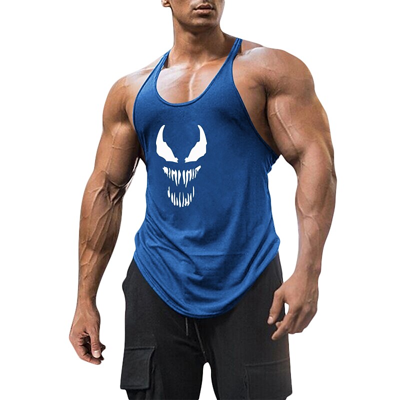 Men's Running Tank Top 3D Print Classic Sleeveless Casual Breathable S