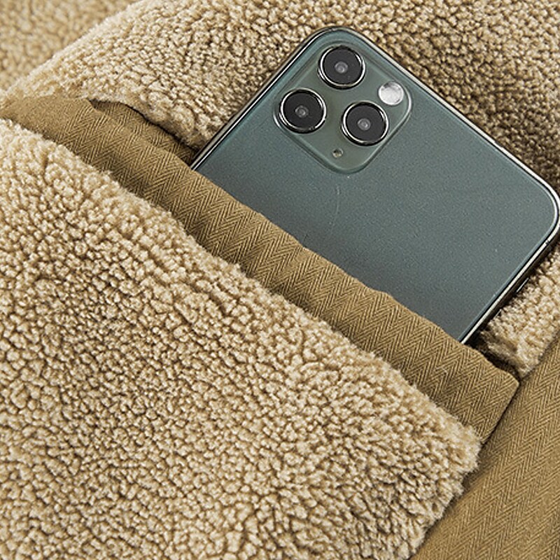 Men's Winter Solid Color Warm Going out Zipper Turndown Jacket