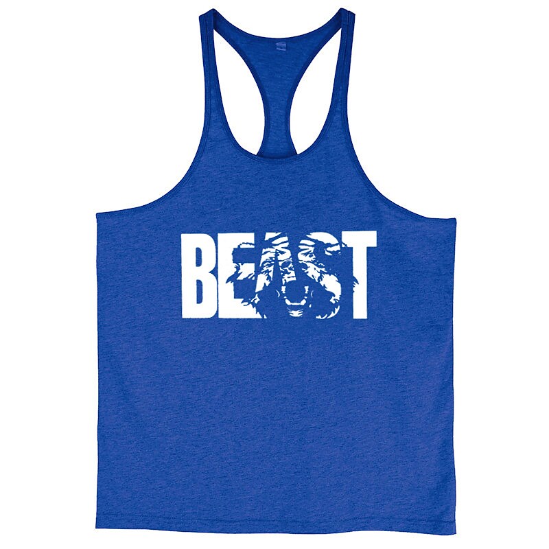Men's Running Tank Racerback Sleeveless Tee Athletic Breathable Quick 