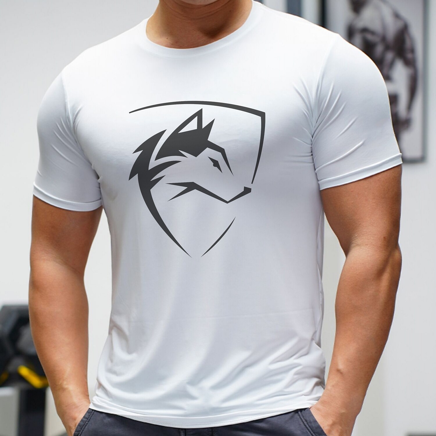 Men's Workout Running Shirt Short Sleeve Tee Athletic Athleisure Breathable Moisture Wicking Soft Fitness Gym Sportswear 