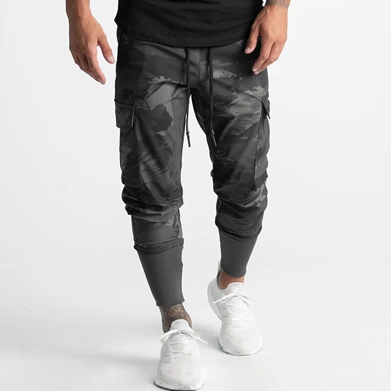 Men's Pants Trousers Flap Pocket Plain Comfort Breathable Outdoor Going out Fashion Streetwear