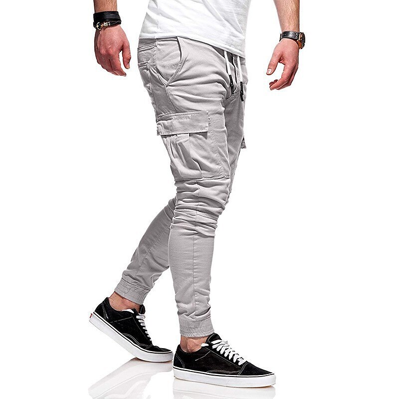 Men's Casual Outdoor Solid Color Work Classic Pocket Sweatpants