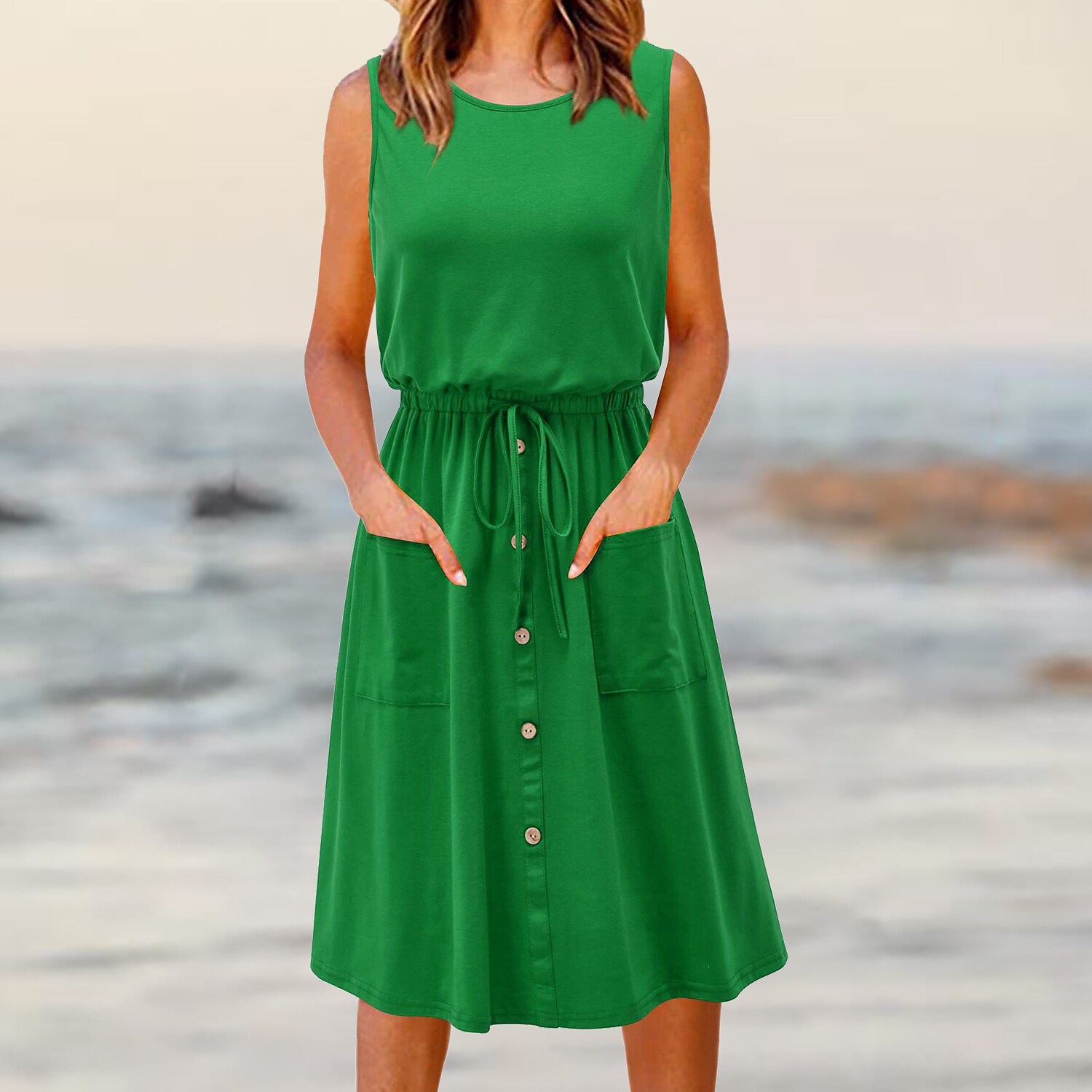 New Vest Skirt Loose Printing Dress/9043157