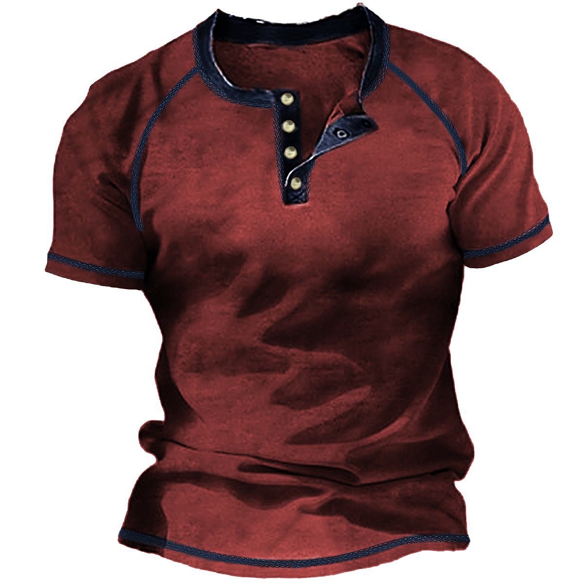 Men's T shirt Tee Henley Shirt Cool Shirt Plain Henley Street Vacation Short Sleeves Clothing Apparel Designer Basic Modern Contemporary