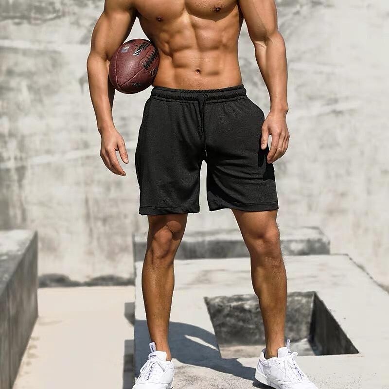 Men's Running Workout Drawstring Bottoms Street Casual Breathable Lightweight Soft Yoga Gym Workout Sportswear Shorts